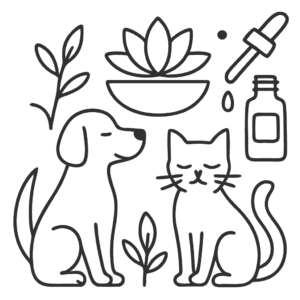 graphic showing cat and dog holistic remedies