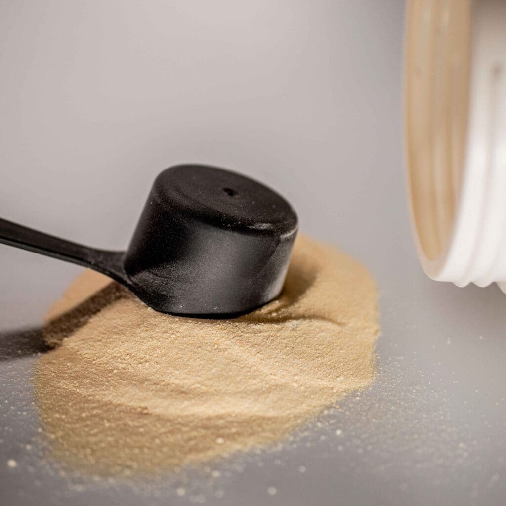 black scoop with brewer's yeast